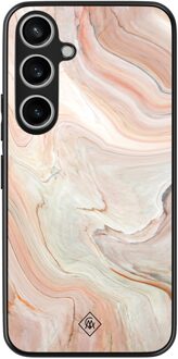 Casimoda Samsung Galaxy A35 hoesje - Marmer waves Bruin/beige