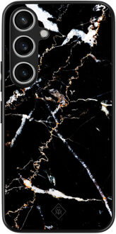 Casimoda Samsung Galaxy A35 hoesje - Marmer zwart Zwart, Goudkleurig