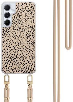 Casimoda Samsung Galaxy A35 hoesje met beige koord - Spot on Bruin/beige