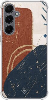Casimoda Samsung Galaxy A35 shockproof hoesje - Abstract terracotta Multi