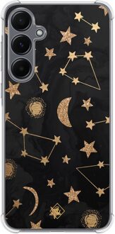 Casimoda Samsung Galaxy A35 shockproof hoesje - Counting the stars Bruin/beige