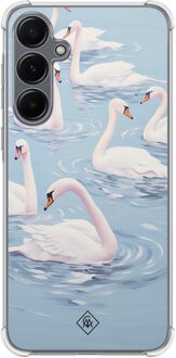 Casimoda Samsung Galaxy A35 shockproof hoesje - Flower touch Blauw