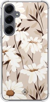 Casimoda Samsung Galaxy A35 shockproof hoesje - In bloom Bruin/beige