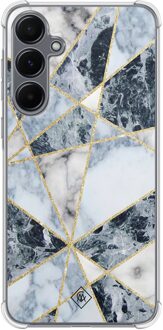 Casimoda Samsung Galaxy A35 shockproof hoesje - Marmer blauw