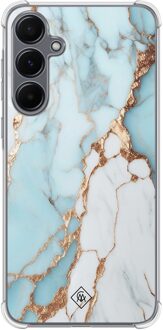 Casimoda Samsung Galaxy A35 shockproof hoesje - Marmer lichtblauw