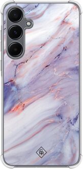 Casimoda Samsung Galaxy A35 shockproof hoesje - Marmer paars Roze