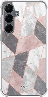 Casimoda Samsung Galaxy A35 shockproof hoesje - Stone grid Roze