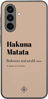 Casimoda Samsung Galaxy A36 hoesje - Hakuna matata Bruin/beige