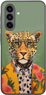 Casimoda Samsung Galaxy A36 hoesje - Luipaard hipster Groen