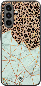 Casimoda Samsung Galaxy A36 hoesje - Luipaard marmer mint Bruin/beige, Mint