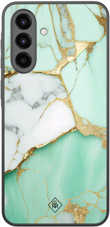 Casimoda Samsung Galaxy A36 hoesje - Marmer mint goud Mint, Goudkleurig
