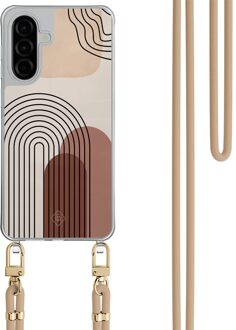Casimoda Samsung Galaxy A36 hoesje met beige koord - Warm curves Bruin/beige