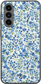 Casimoda Samsung Galaxy A36 hoesje - Vintage blue floral Blauw