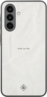 Casimoda Samsung Galaxy A36 hoesje - Vive la vie Bruin/beige