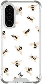 Casimoda Samsung Galaxy A36 shockproof hoesje - Bee happy Bruin/beige