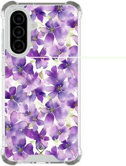 Casimoda Samsung Galaxy A36 shockproof hoesje - Floral violet Paars