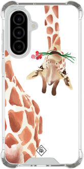 Casimoda Samsung Galaxy A36 shockproof hoesje - Giraffe Bruin/beige