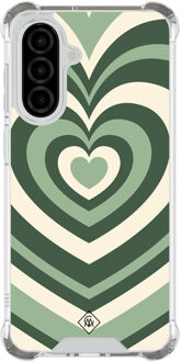 Casimoda Samsung Galaxy A36 shockproof hoesje - Groen hart swirl