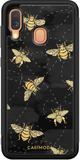 Casimoda Samsung Galaxy A40 hoesje - Bee yourself Zwart