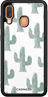 Casimoda Samsung Galaxy A40 hoesje - Cactus print Groen