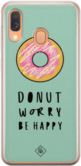 Casimoda Samsung Galaxy A40 siliconen hoesje - Donut worry Roze