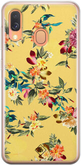 Casimoda Samsung Galaxy A40 siliconen hoesje - Floral days Geel