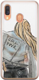Casimoda Samsung Galaxy A40 siliconen hoesje - GRL PWR Multi