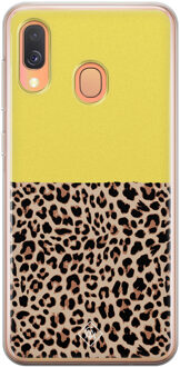 Casimoda Samsung Galaxy A40 siliconen hoesje - Luipaard geel