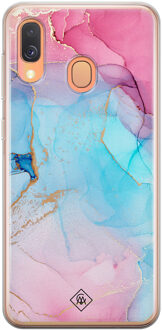 Casimoda Samsung Galaxy A40 siliconen hoesje - Marble colorbomb Multi