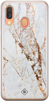 Casimoda Samsung Galaxy A40 siliconen hoesje - Marmer goud Goudkleurig