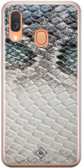 Casimoda Samsung Galaxy A40 siliconen hoesje - Oh my snake Blauw