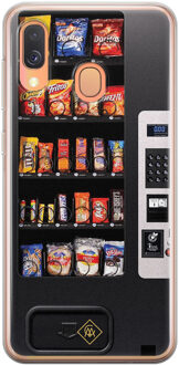 Casimoda Samsung Galaxy A40 siliconen hoesje - Snoepautomaat Zwart, Multi