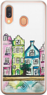 Casimoda Samsung Galaxy A40 siliconen telefoonhoesje - Amsterdam Multi