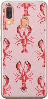 Casimoda Samsung Galaxy A40 siliconen telefoonhoesje - Lobster all the way Roze