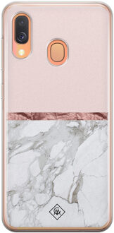 Casimoda Samsung Galaxy A40 siliconen telefoonhoesje - Rose all day Roze