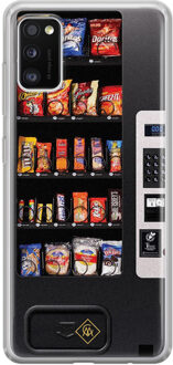 Casimoda Samsung Galaxy A41 siliconen hoesje - Snoepautomaat Zwart, Multi