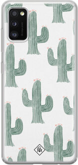 Casimoda Samsung Galaxy A41 siliconen telefoonhoesje - Cactus print Groen