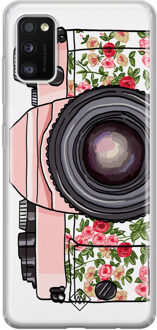 Casimoda Samsung Galaxy A41 siliconen telefoonhoesje - Hippie camera Roze