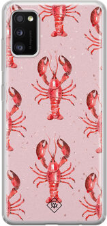 Casimoda Samsung Galaxy A41 siliconen telefoonhoesje - Lobster all the way Roze