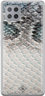 Casimoda Samsung Galaxy A42 siliconen hoesje - Oh my snake Blauw