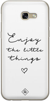 Casimoda Samsung Galaxy A5 2017 siliconen hoesje - Enjoy life Zwart, Wit