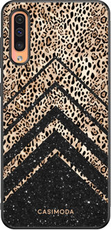 Casimoda Samsung Galaxy A50/A30s hoesje - Chevron luipaard Bruin/beige