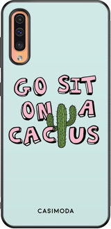 Casimoda Samsung Galaxy A50/A30s hoesje - Go sit on a cactus Blauw