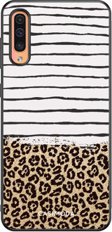 Casimoda Samsung Galaxy A50/A30s hoesje - Leopard lines Bruin/beige