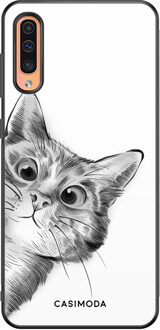 Casimoda Samsung Galaxy A50/A30s hoesje - Peekaboo Zwart, Wit