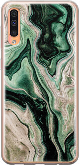 Casimoda Samsung Galaxy A50/A30s siliconen hoesje - Green waves Groen