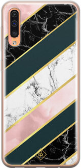 Casimoda Samsung Galaxy A50/A30s siliconen hoesje - Marble stripes Multi