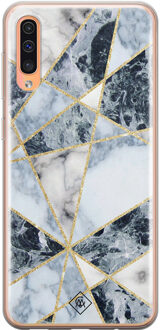 Casimoda Samsung Galaxy A50/A30s siliconen hoesje - Marmer blauw