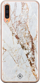 Casimoda Samsung Galaxy A50/A30s siliconen hoesje - Marmer goud Goudkleurig