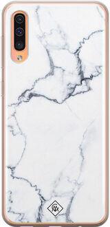 Casimoda Samsung Galaxy A50/A30s siliconen hoesje - Marmer grijs Grijs/zilverkleurig